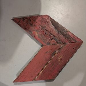 Rustic Red Arrow Wall Art - Distressed Wooden Home Accent
